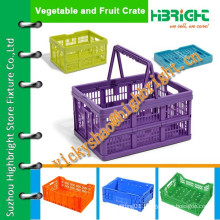 plastic storage crate with handle/portable plastic crate